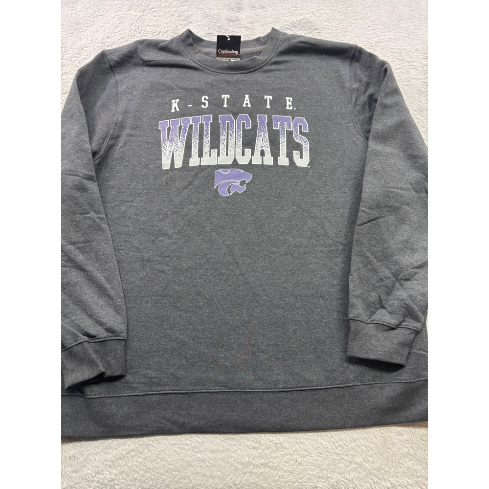 NEW Mens Kansas State Wildcats K-State Crewneck Sweatshirt Grey 2XL
Captivating